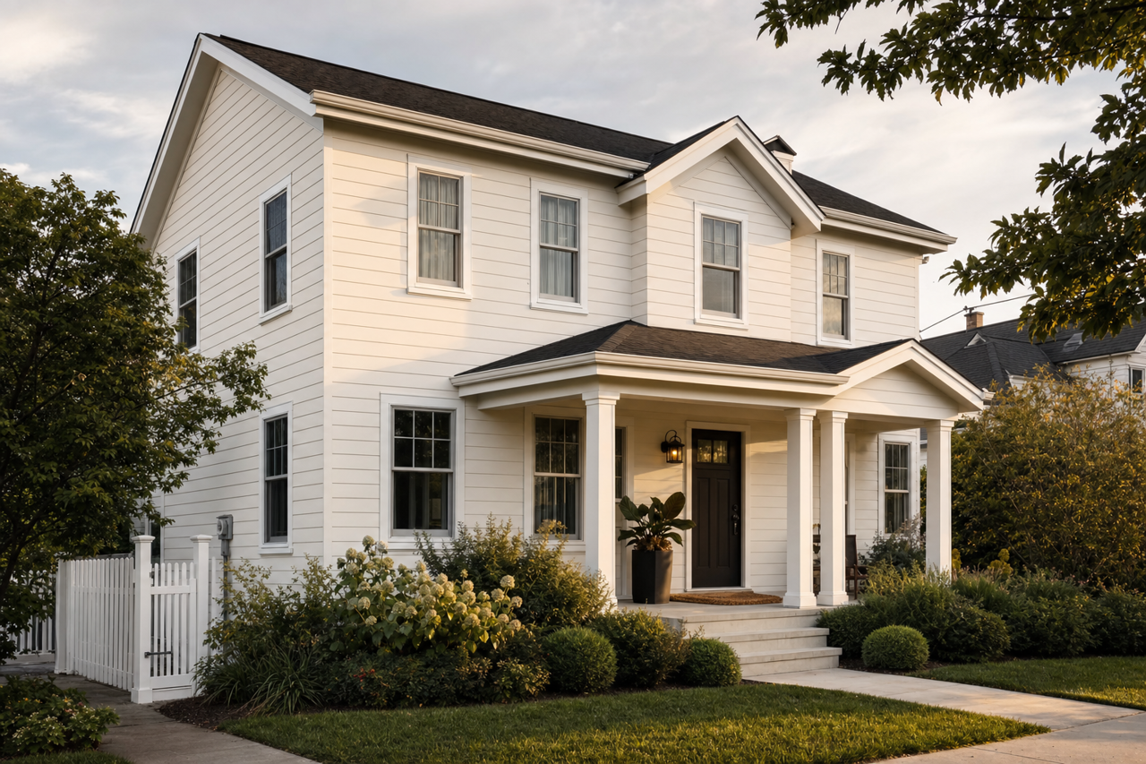 Arcade White by Sherwin-Williams on exterior