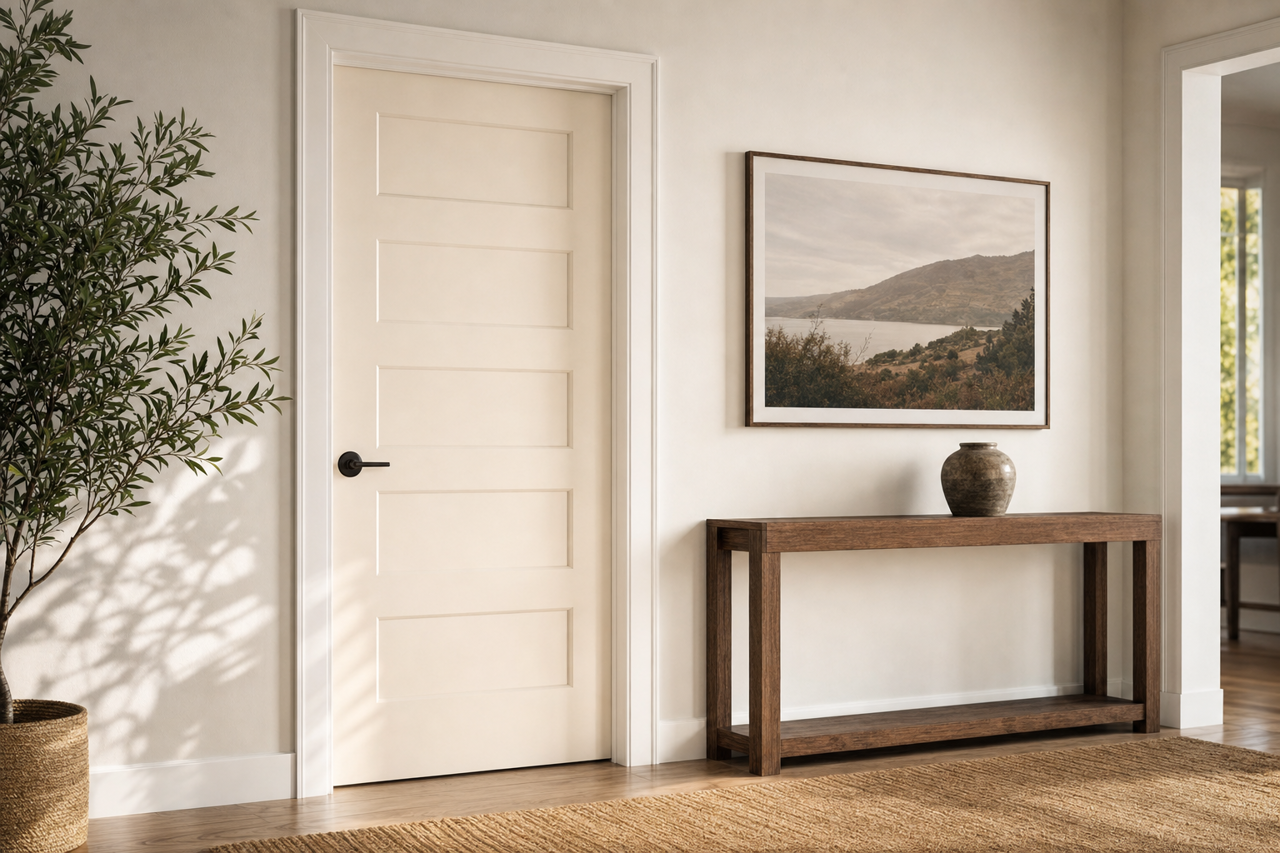 Arcade White by Sherwin-Williams on interior-doors