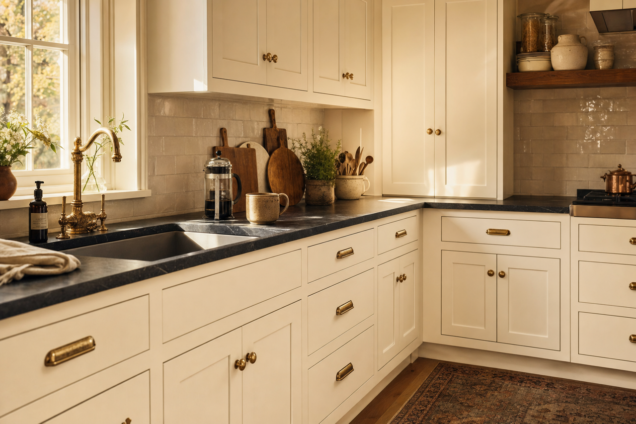 White Flour by Sherwin-Williams on cabinets