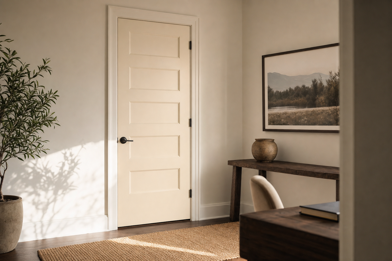 Whitetail by Sherwin-Williams on interior-doors