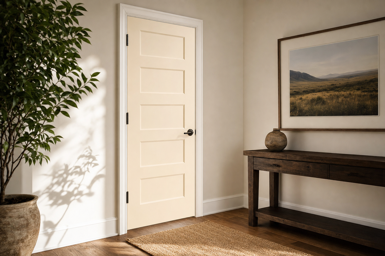 Cotton White by Sherwin-Williams on interior-doors