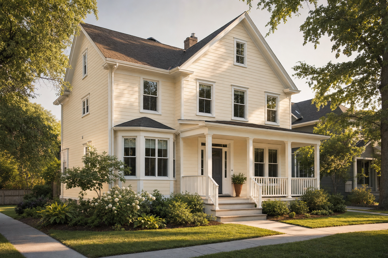 Paperwhite by Sherwin-Williams on exterior