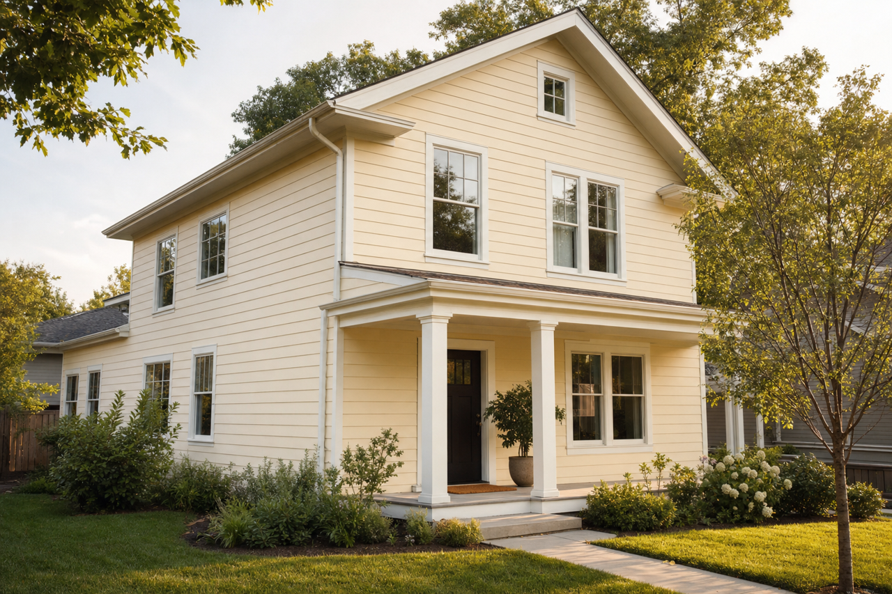 Honied White by Sherwin-Williams on exterior
