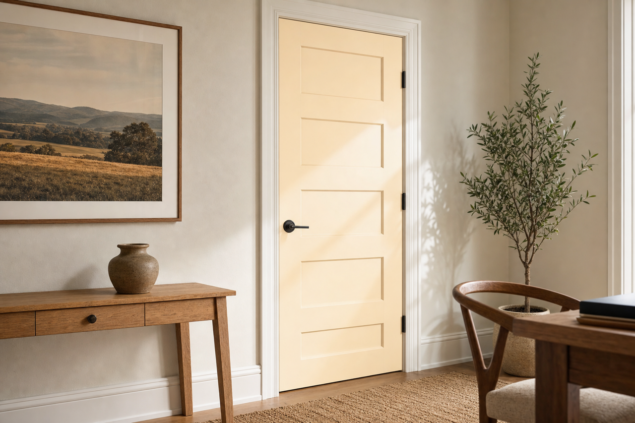 Honied White by Sherwin-Williams on interior-doors