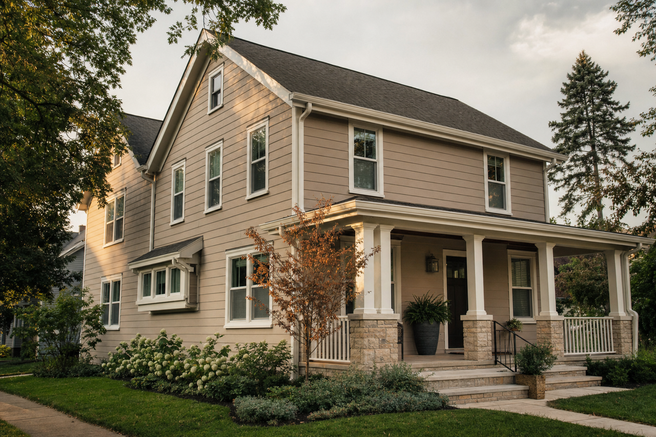 Sticks and Stones by Sherwin-Williams on exterior