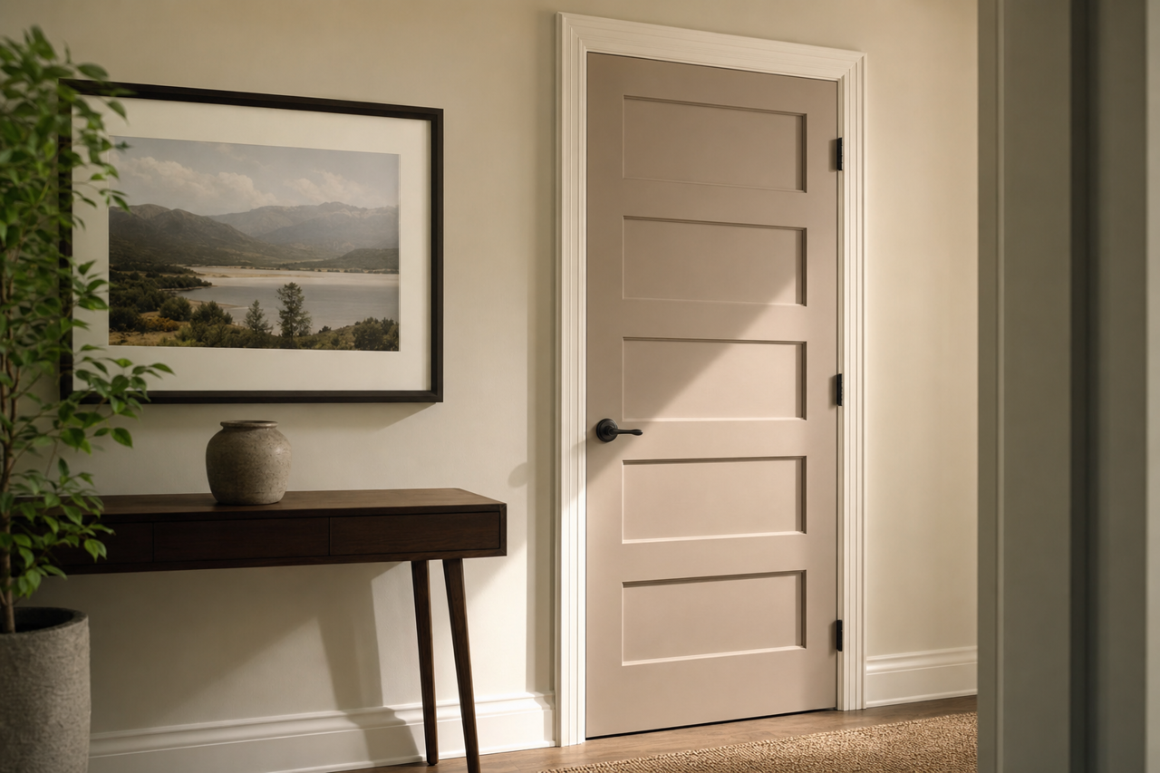 Sticks and Stones by Sherwin-Williams on interior-doors