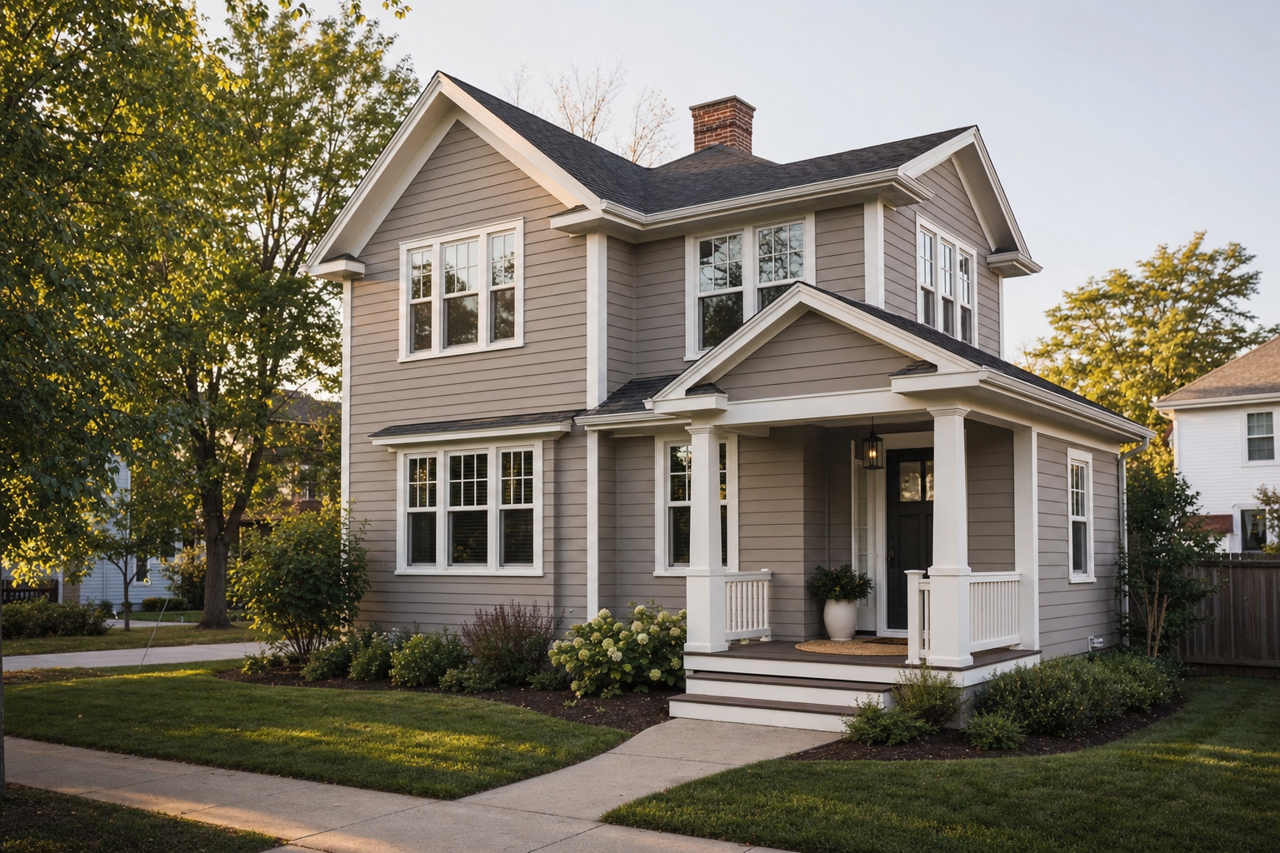 Keystone Gray by Sherwin-Williams on exterior