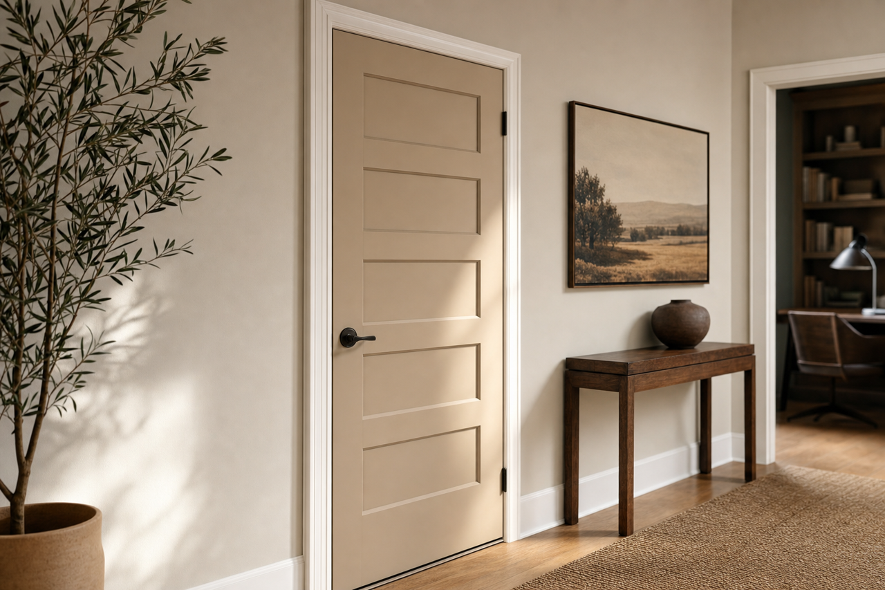 Stone Lion by Sherwin-Williams on interior-doors