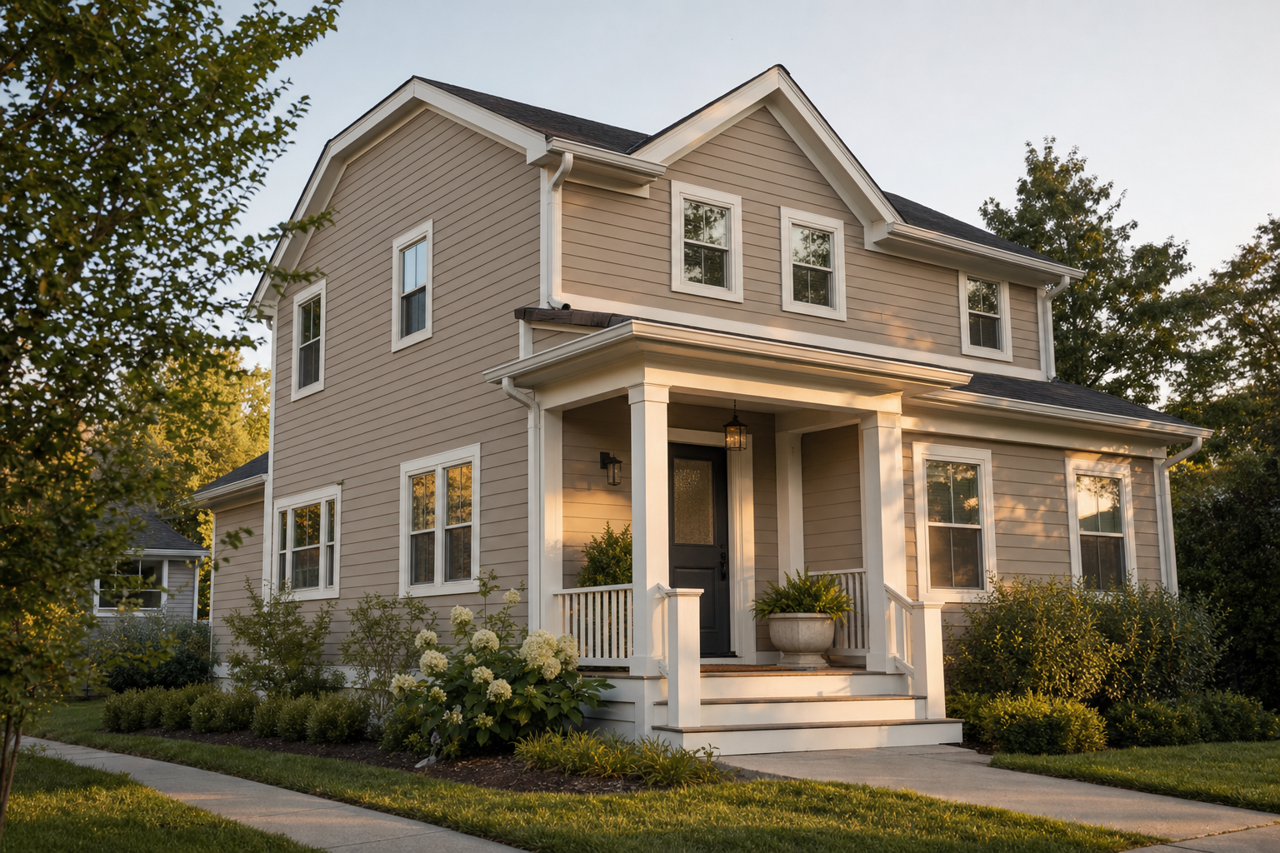 Tavern Taupe by Sherwin-Williams on exterior