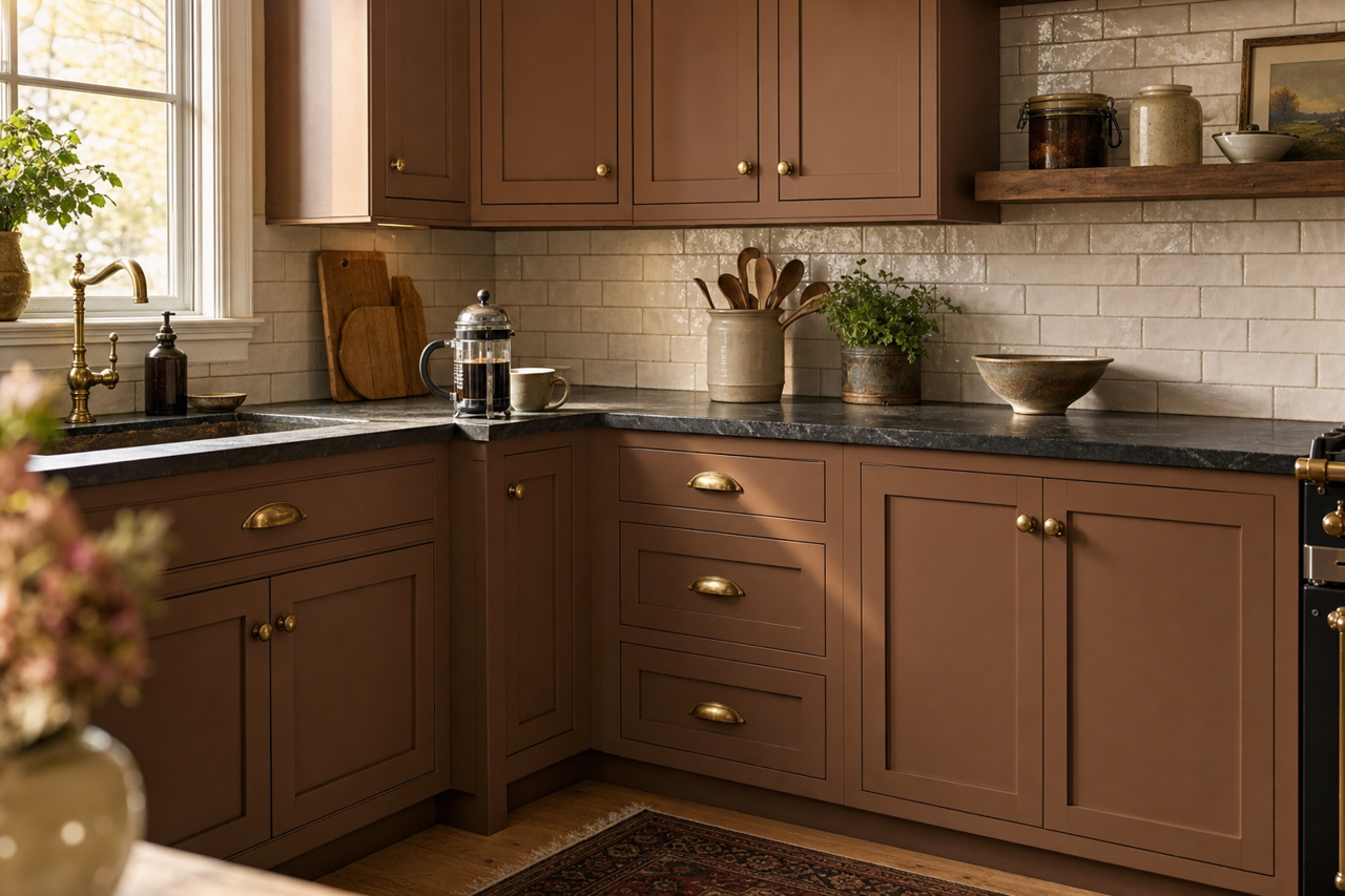 Chateau Brown by Sherwin-Williams on cabinets