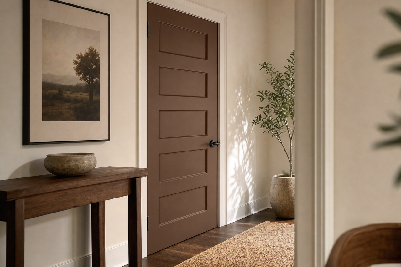 Chateau Brown by Sherwin-Williams on interior-doors