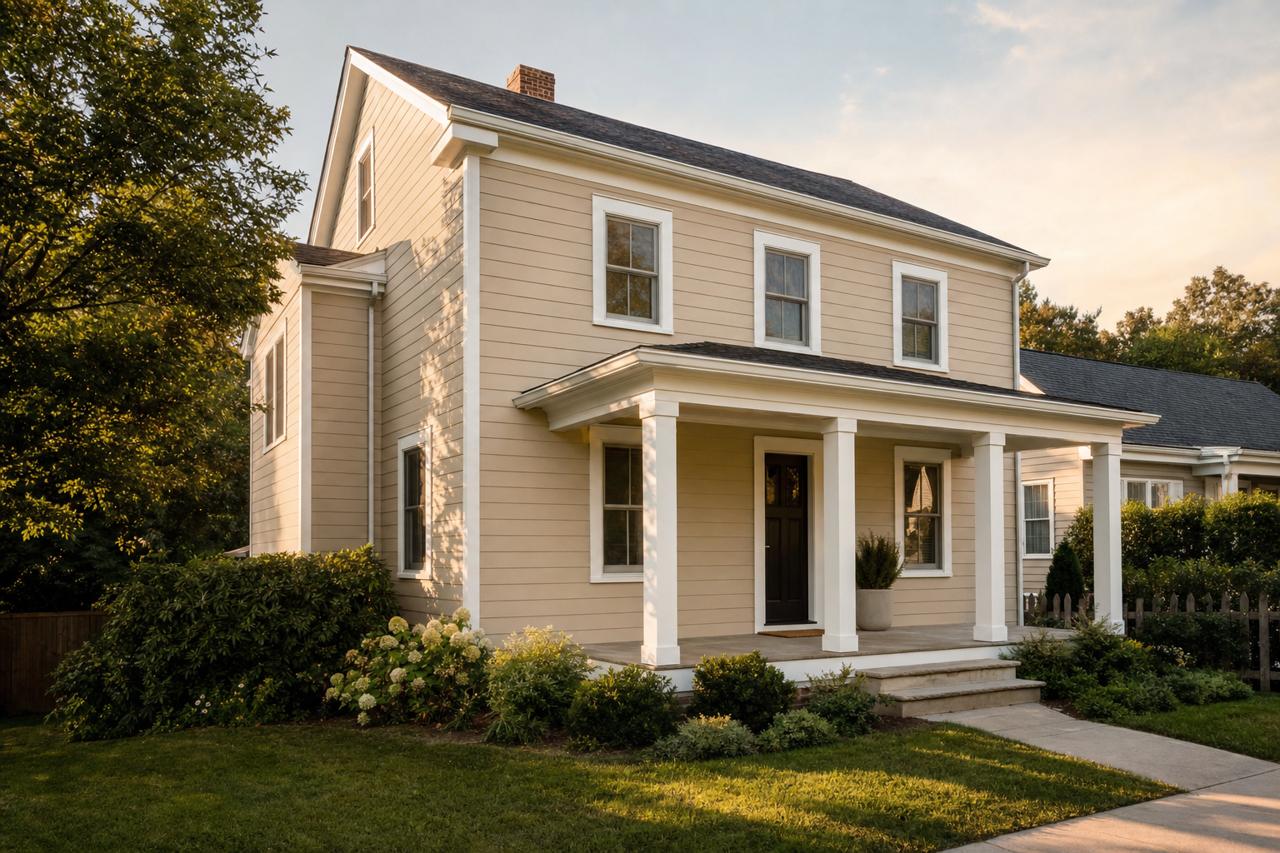 Bungalow Beige by Sherwin-Williams on exterior