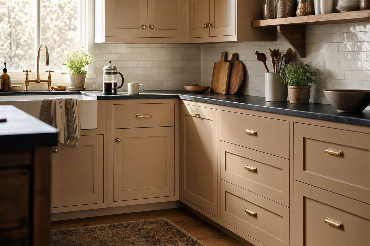 Sanderling by Sherwin-Williams on cabinets