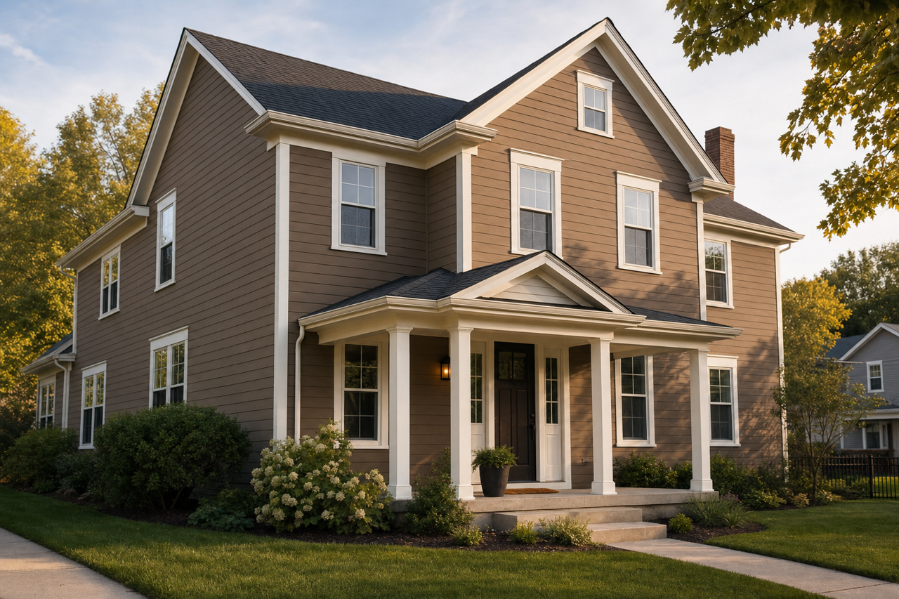 Homestead Brown by Sherwin-Williams on exterior