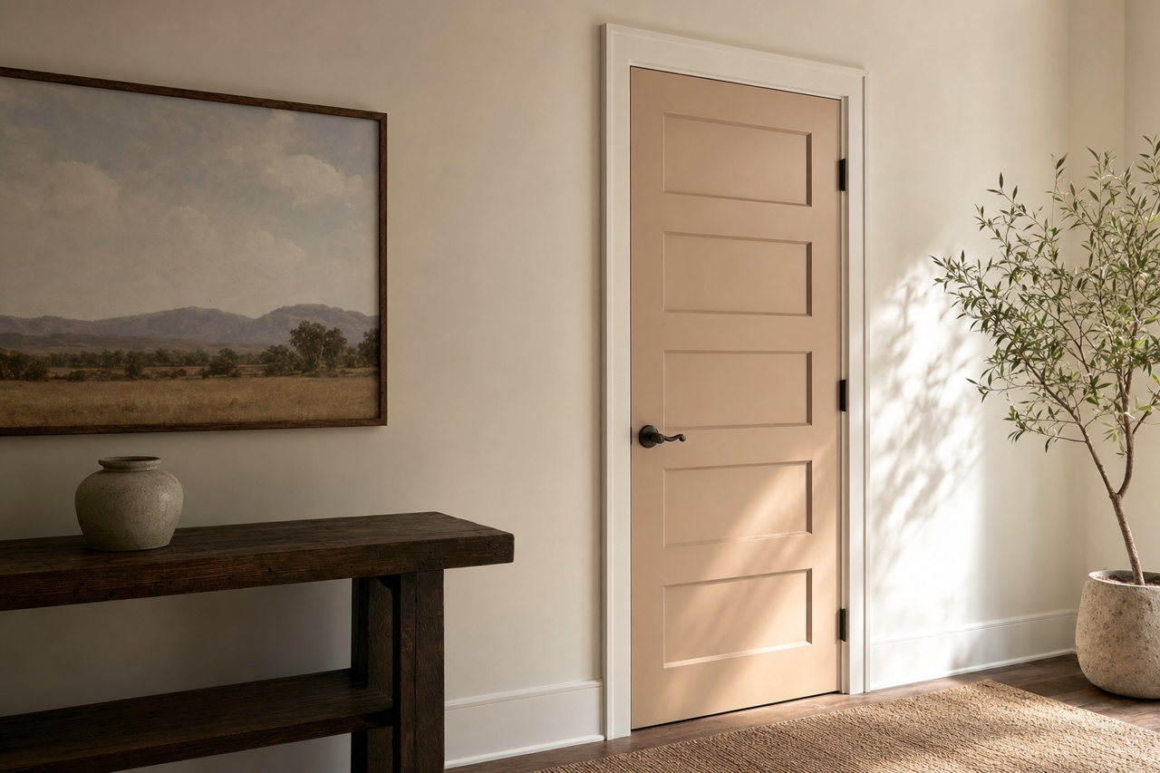 Mexican Sand by Sherwin-Williams on interior-doors