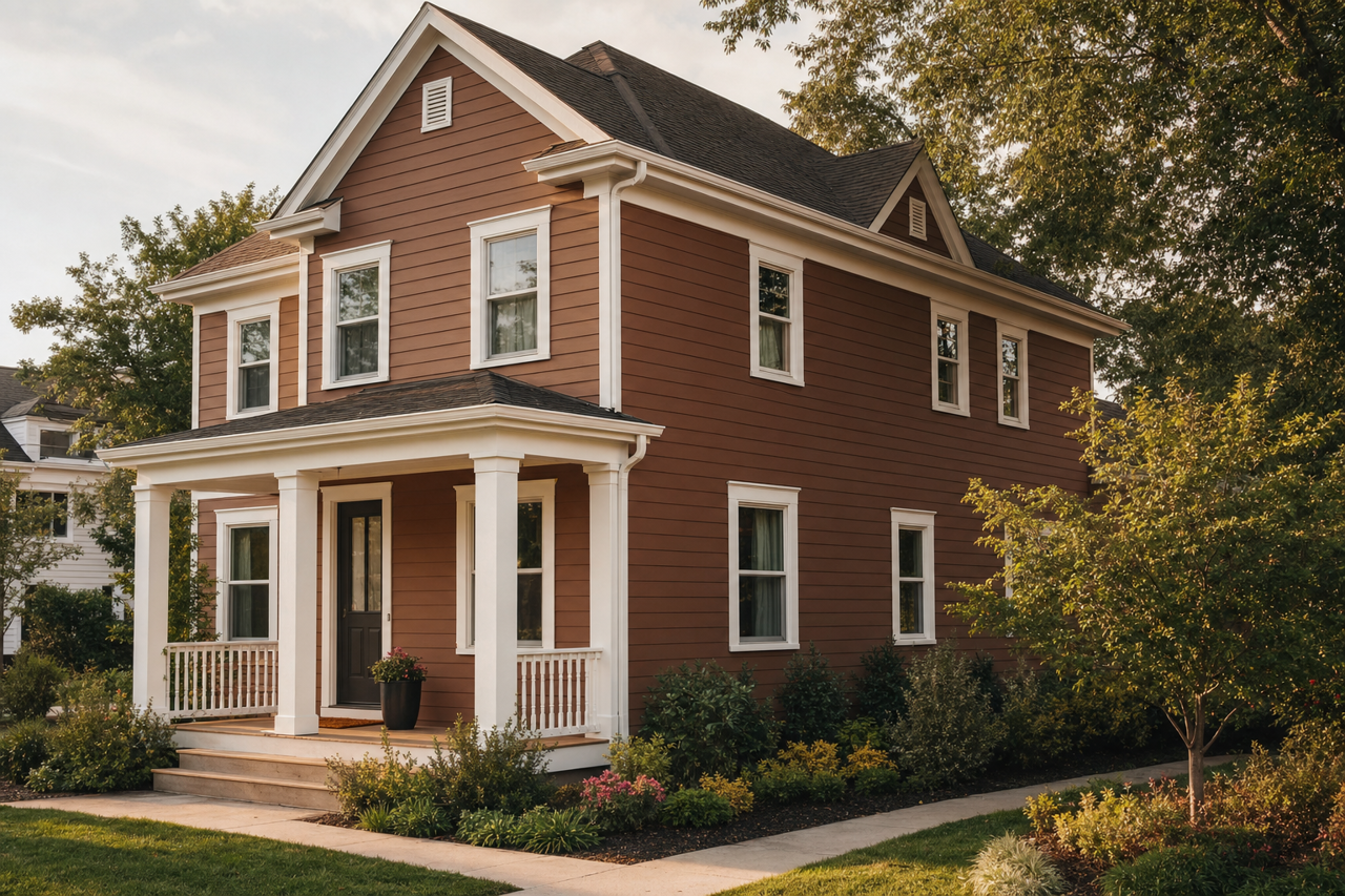 Burnished Brandy by Sherwin-Williams on exterior