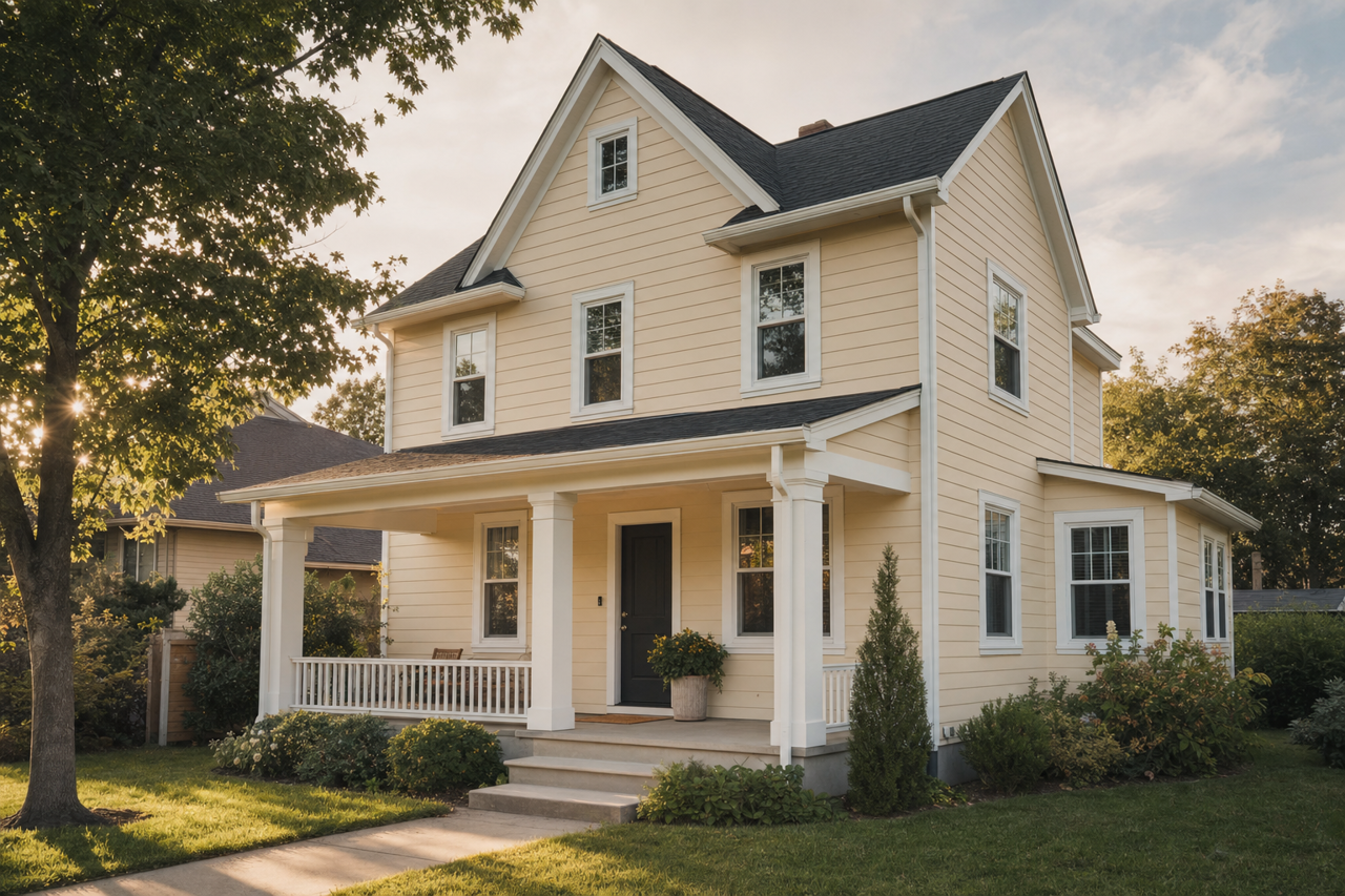 Maison Blanche by Sherwin-Williams on exterior