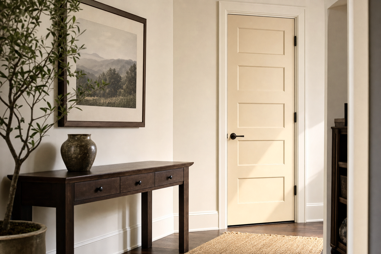 Sand Beach by Sherwin-Williams on interior-doors