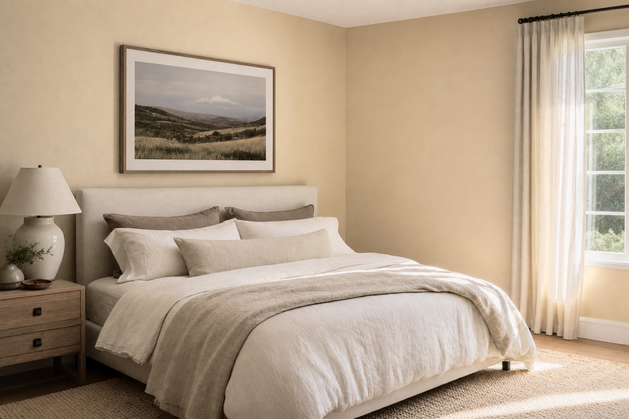 Barcelona Beige by Sherwin-Williams on interiors