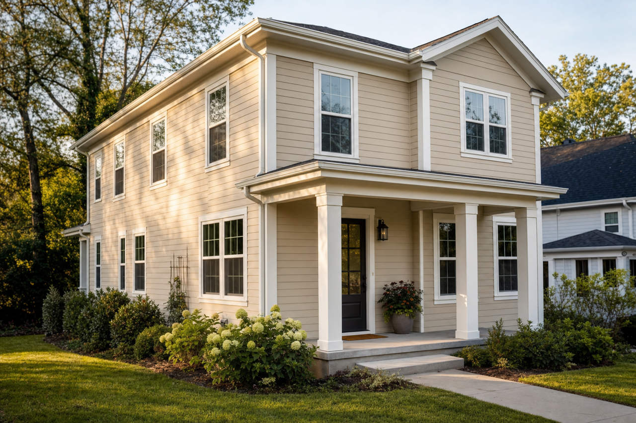 Urban Putty by Sherwin-Williams on exterior