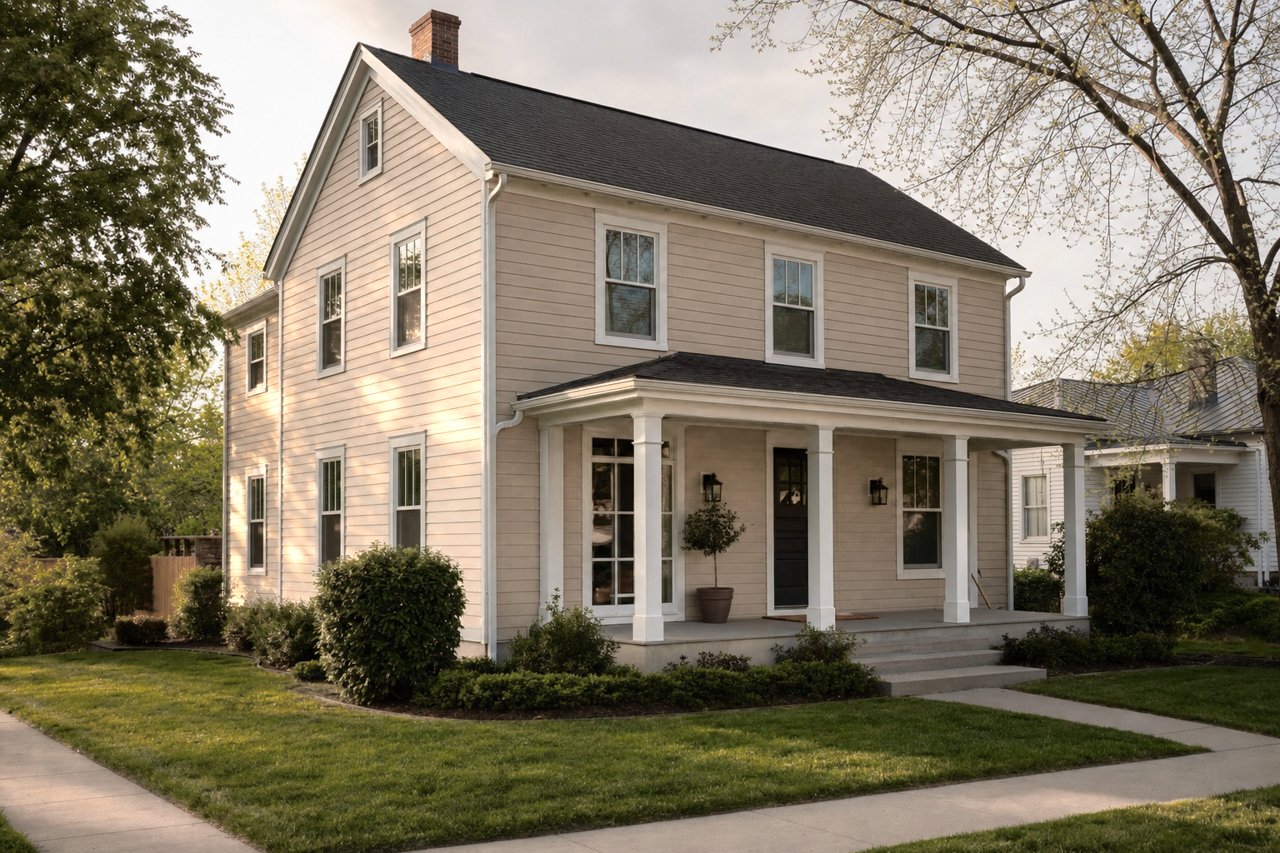 Khaki Shade by Sherwin-Williams on exterior