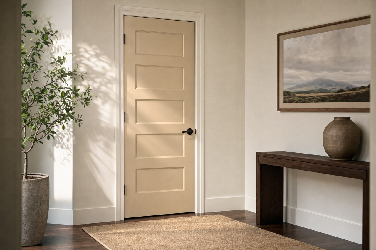 Khaki Shade by Sherwin-Williams on interior-doors