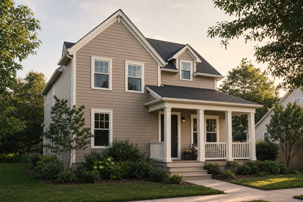 Sandy Ridge by Sherwin-Williams on exterior