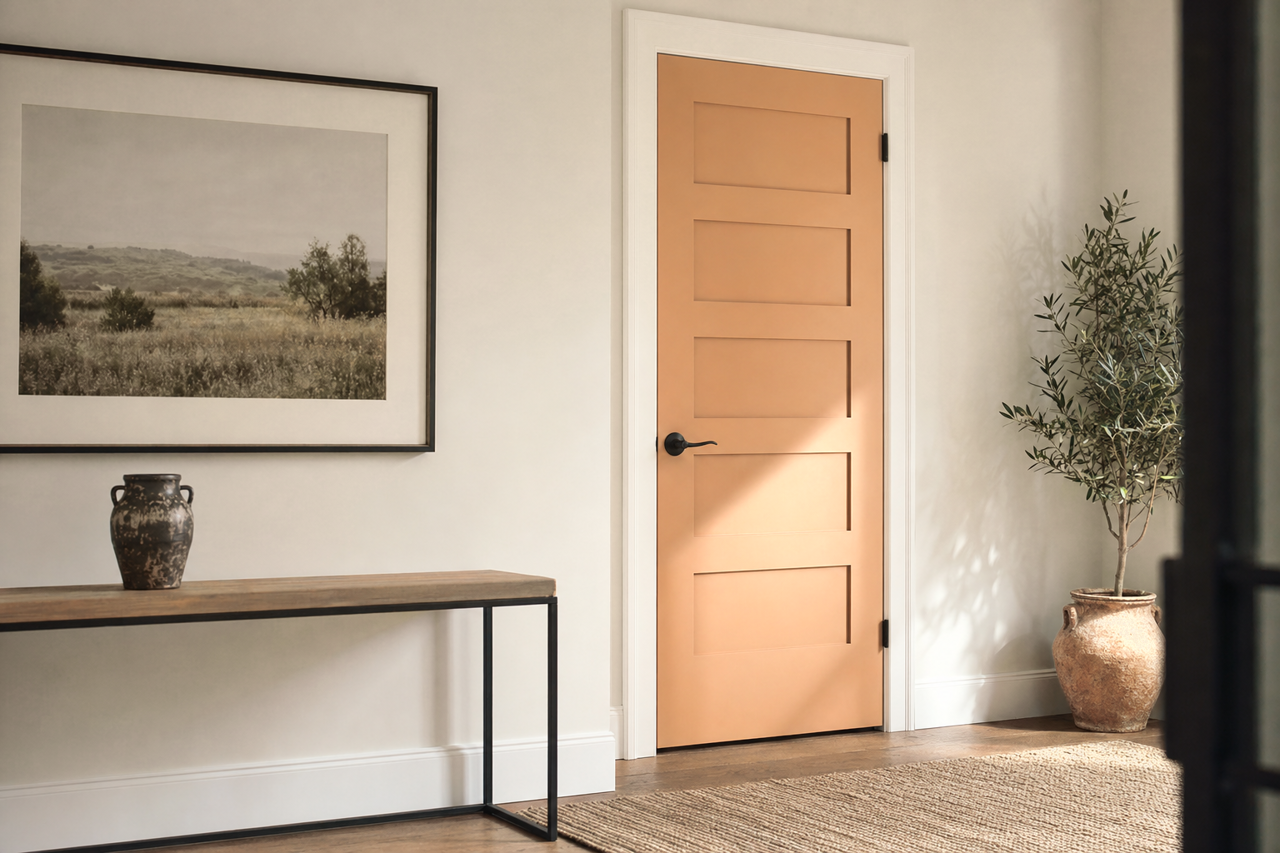 Bittersweet Stem by Sherwin-Williams on interior-doors