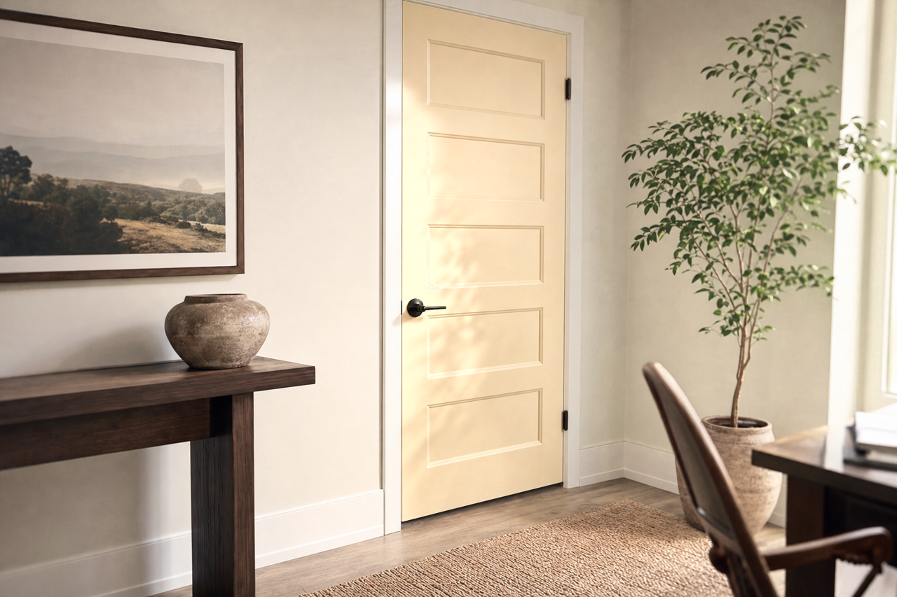 Irish Cream by Sherwin-Williams on interior-doors