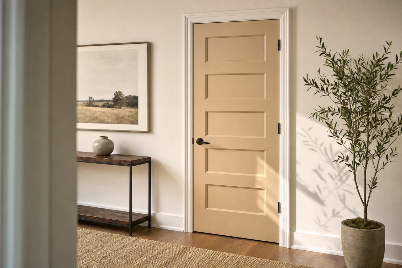 Cork Wedge by Sherwin-Williams on interior-doors