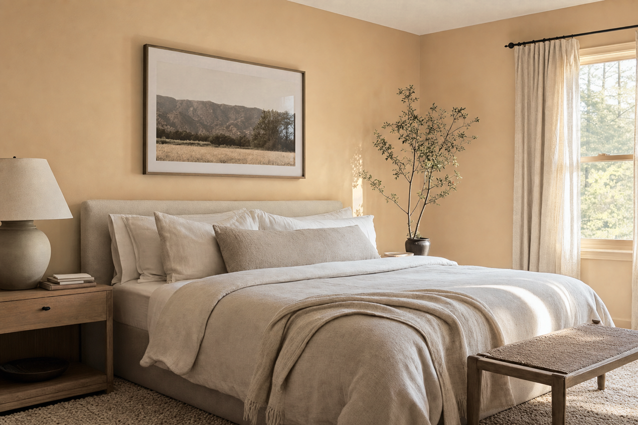 Cork Wedge by Sherwin-Williams on interiors