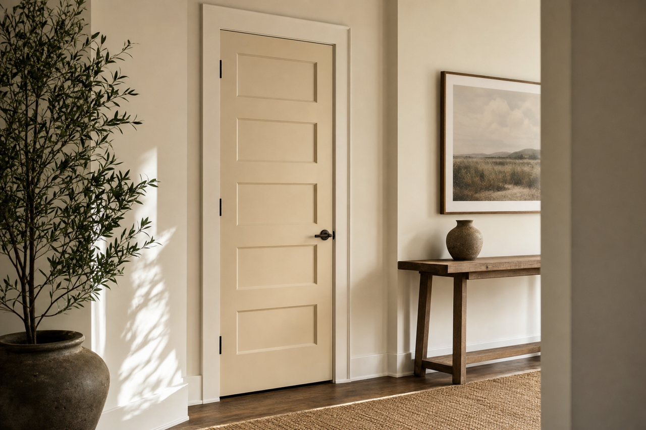 Grecian Ivory by Sherwin-Williams on interior-doors