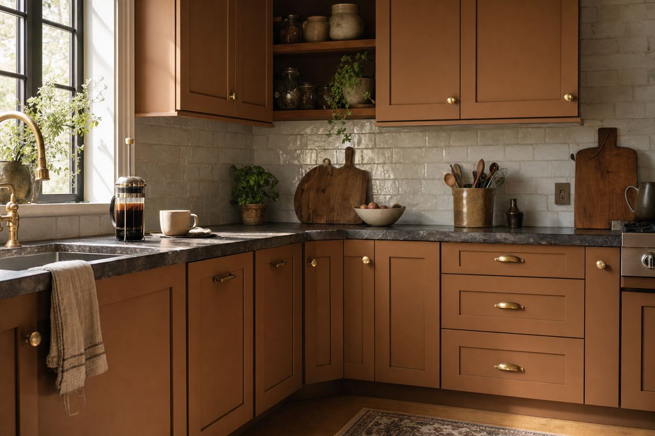 Pier by Sherwin-Williams on cabinets