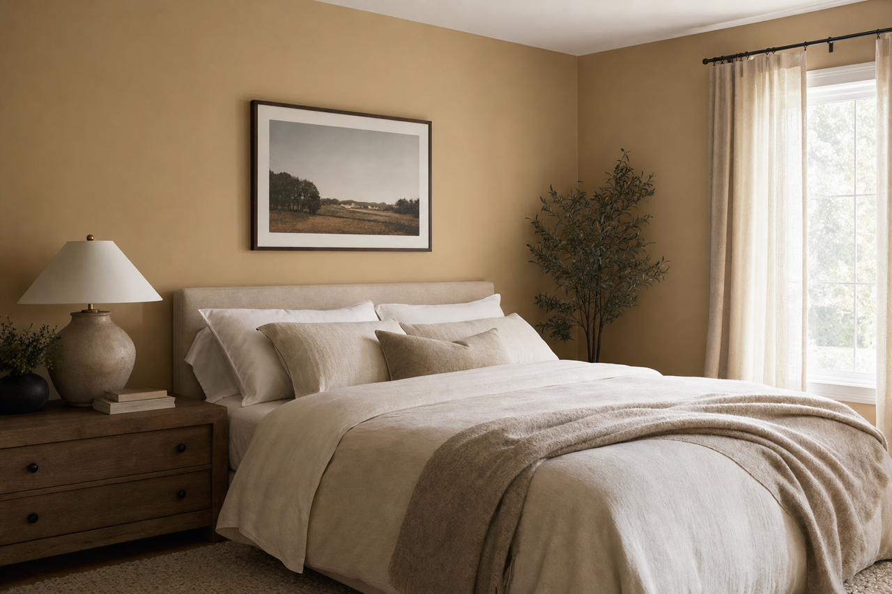 Prairie Grass by Sherwin-Williams on interiors