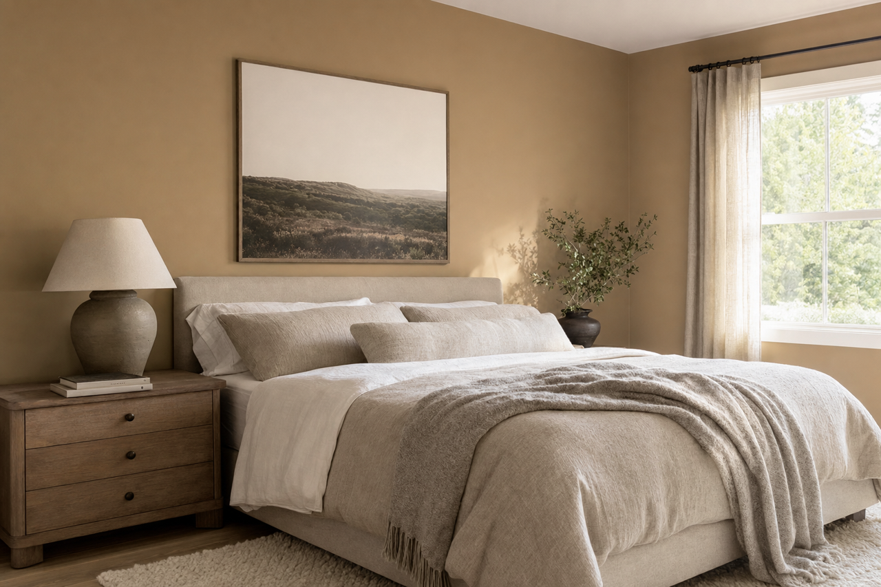 Resort Tan by Sherwin-Williams on interiors