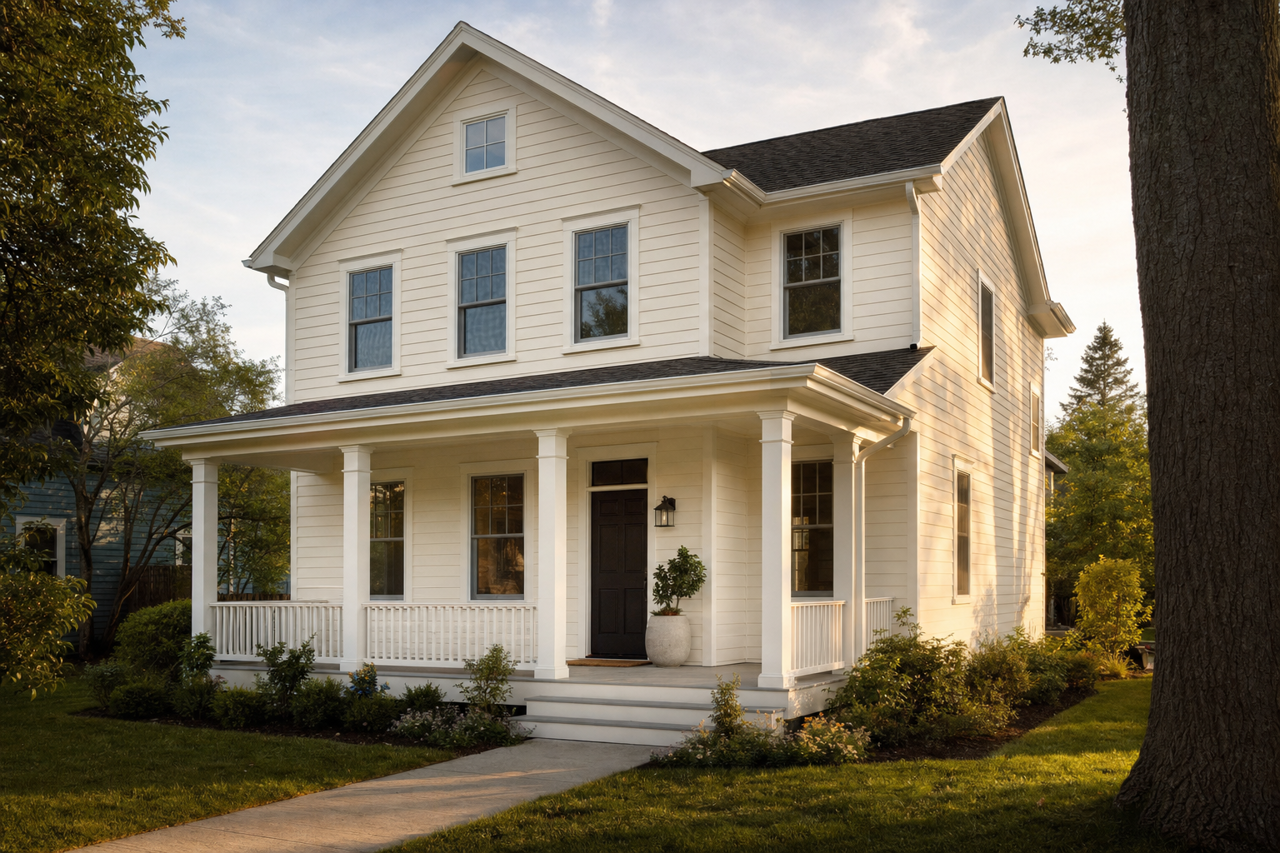 Greek Villa by Sherwin-Williams on exterior