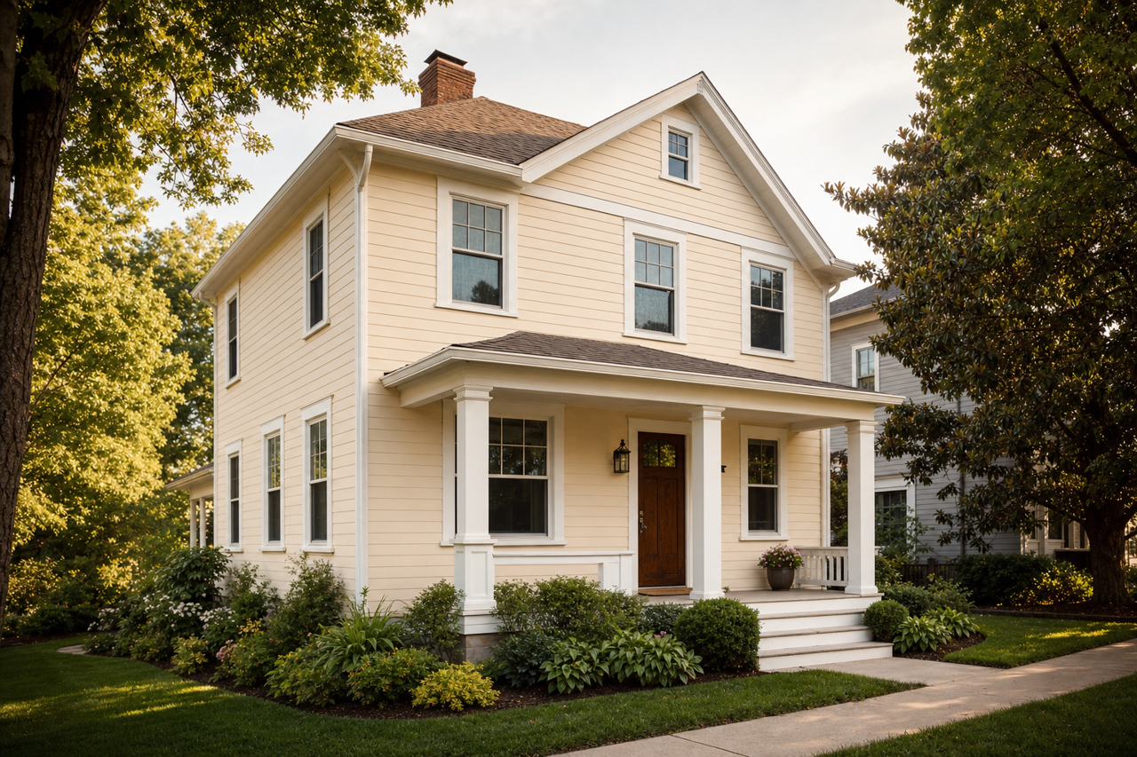 Steamed Milk by Sherwin-Williams on exterior