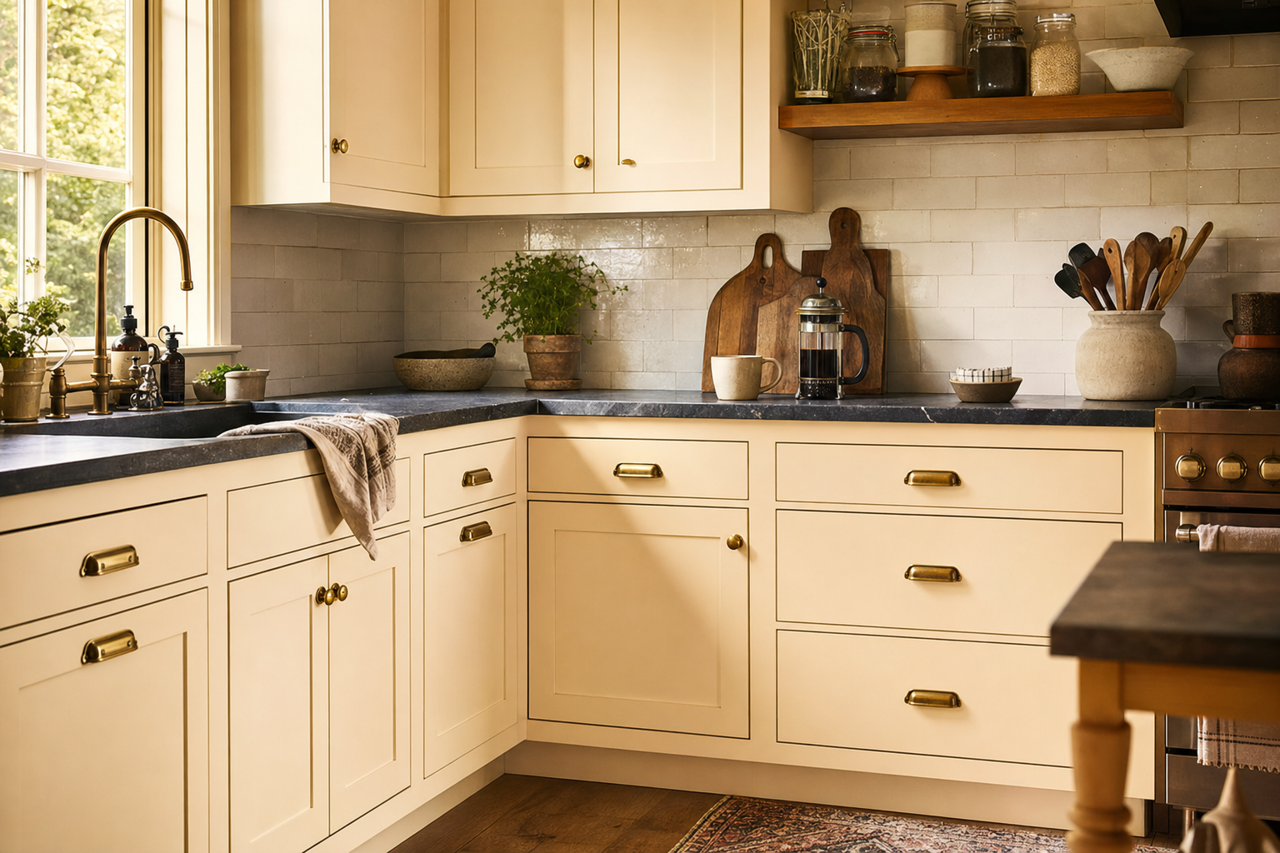 Crème by Sherwin-Williams on cabinets