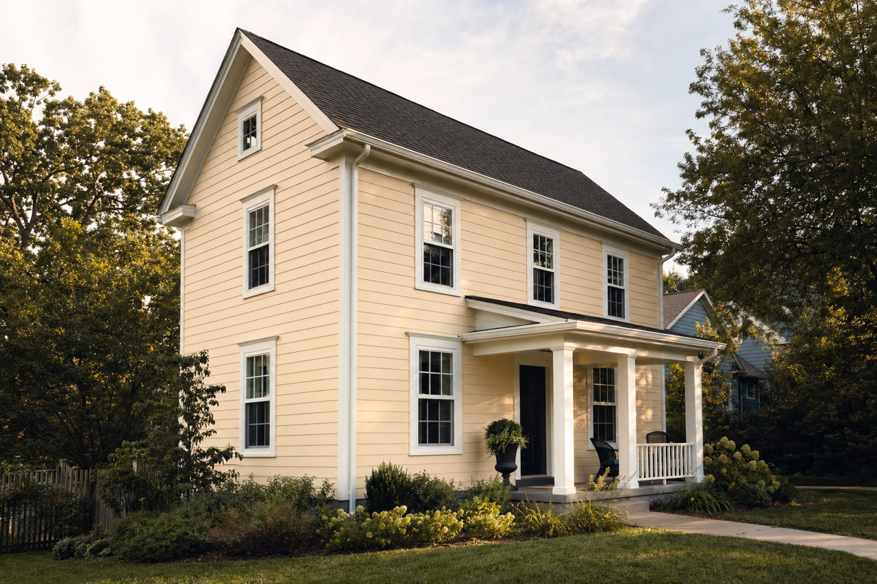 Crème by Sherwin-Williams on exterior