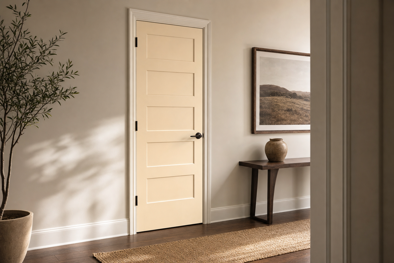 Medici Ivory by Sherwin-Williams on interior-doors