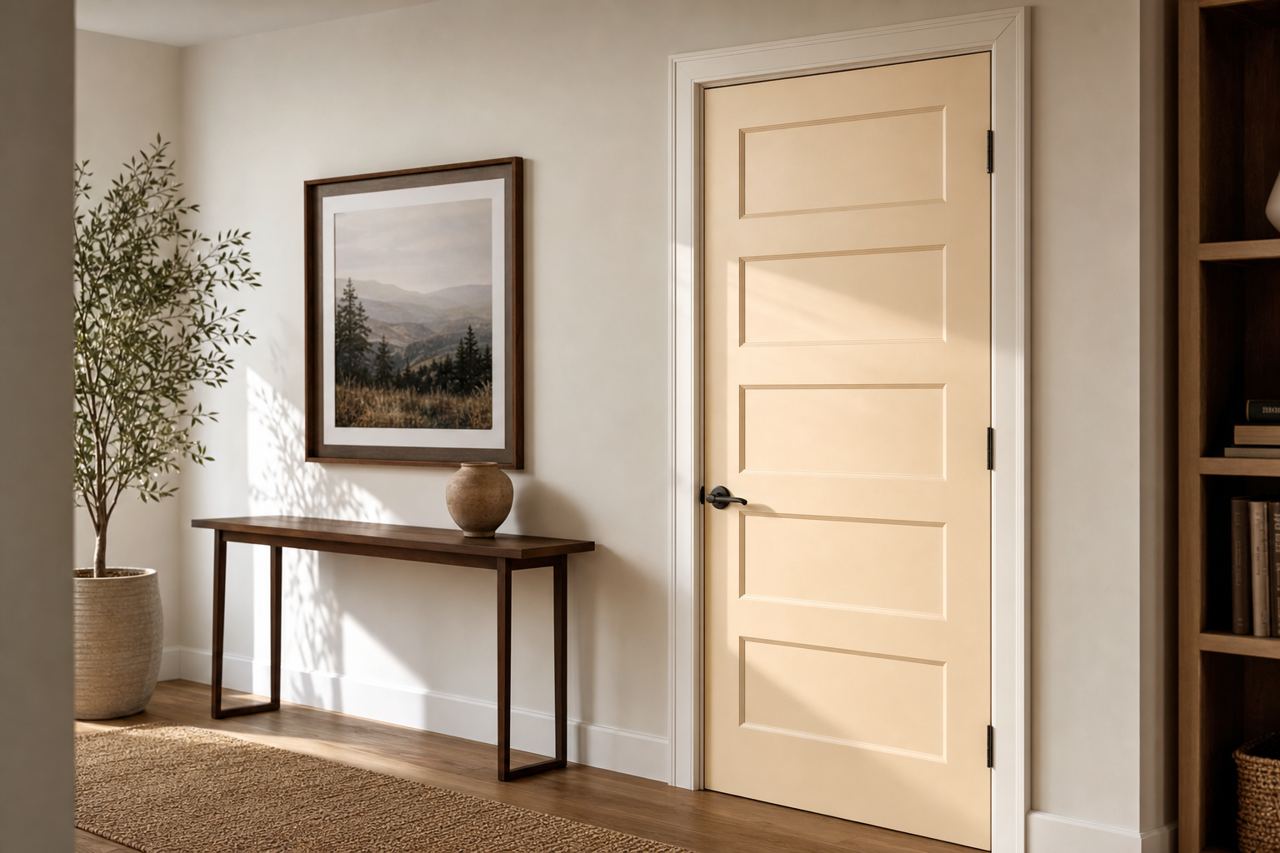 Décor White by Sherwin-Williams on interior-doors