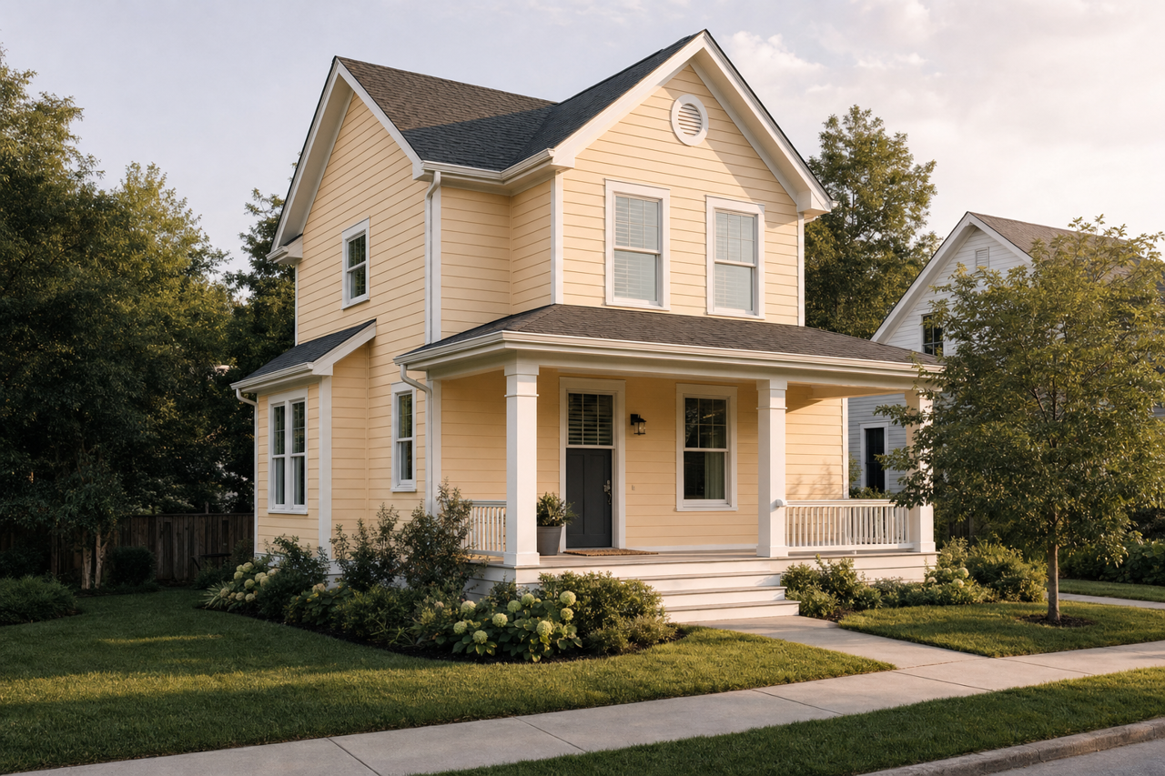 Impressive Ivory by Sherwin-Williams on exterior
