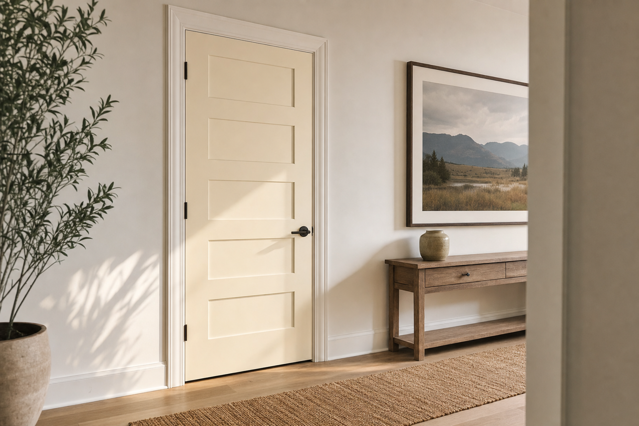 Restful White by Sherwin-Williams on interior-doors