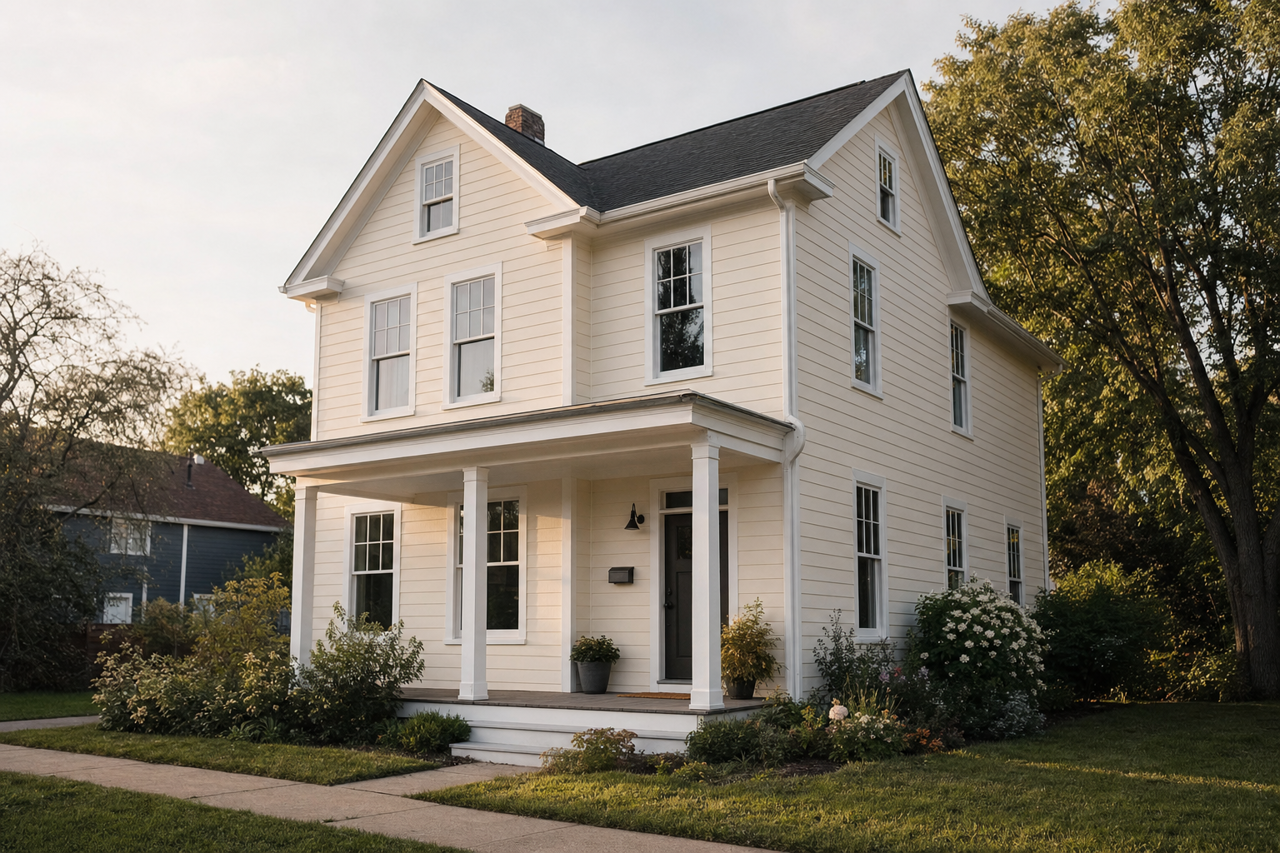 Westhighland White by Sherwin-Williams on exterior