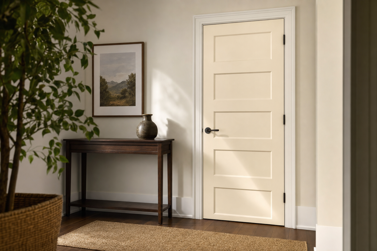 Westhighland White by Sherwin-Williams on interior-doors