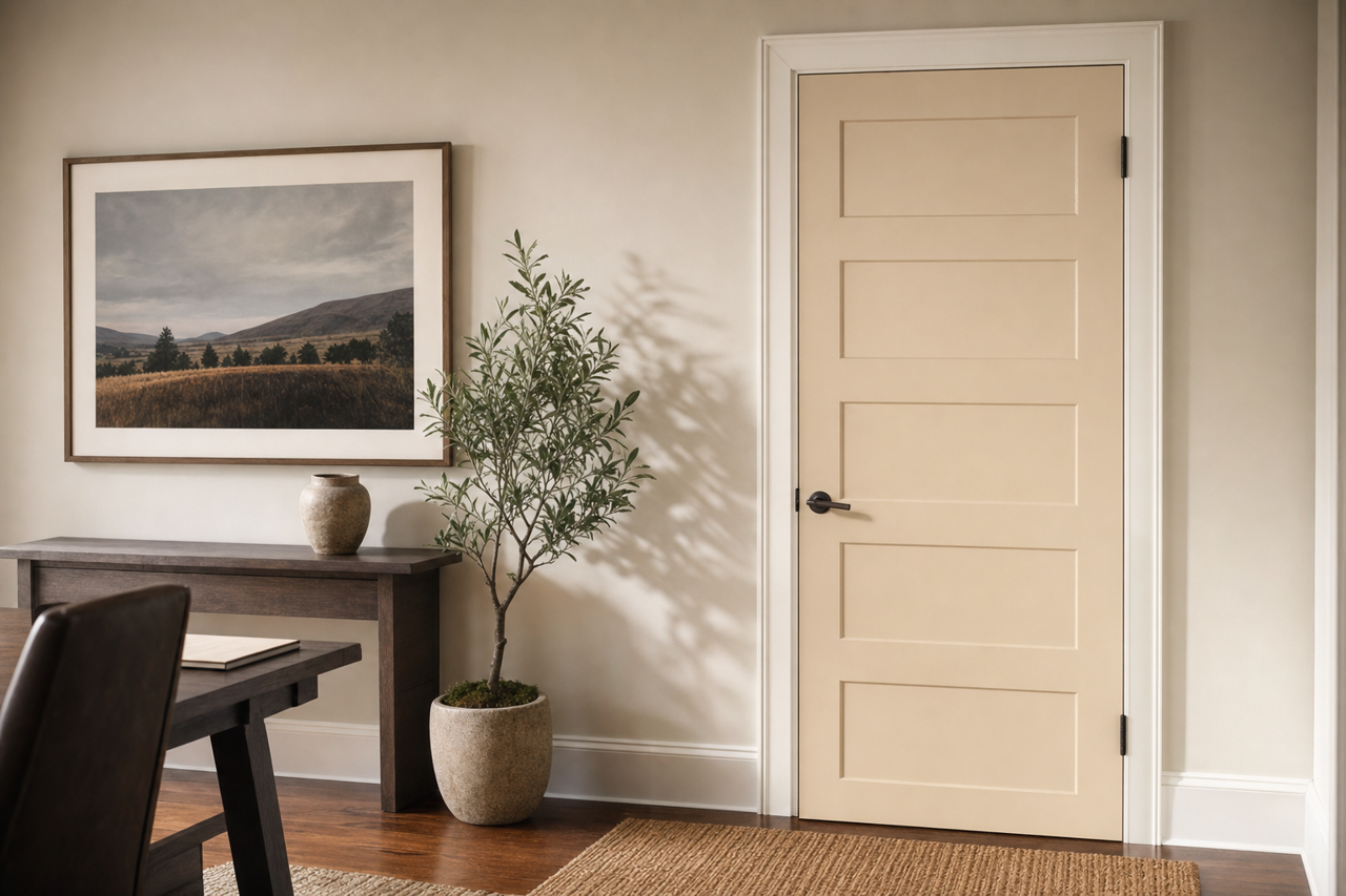 Natural Tan by Sherwin-Williams on interior-doors