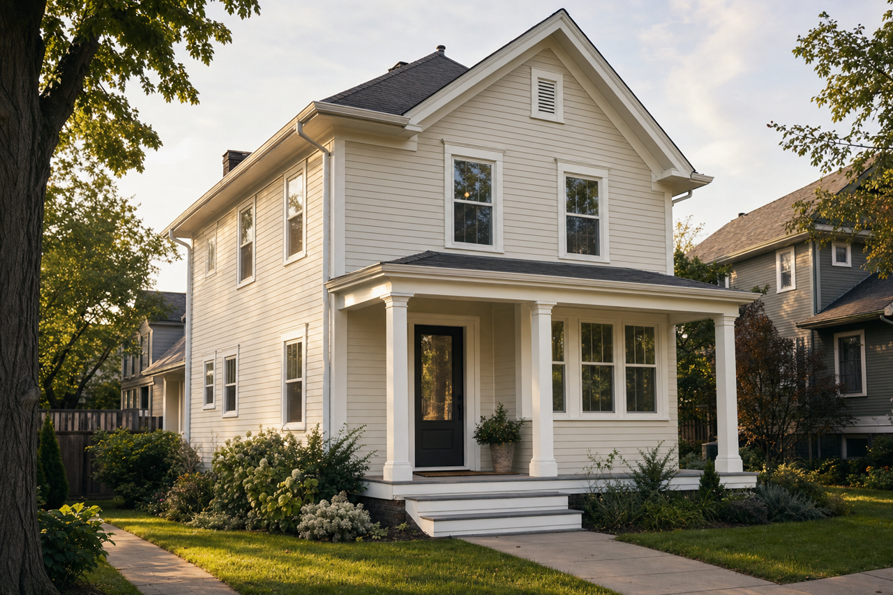Egret White by Sherwin-Williams on exterior