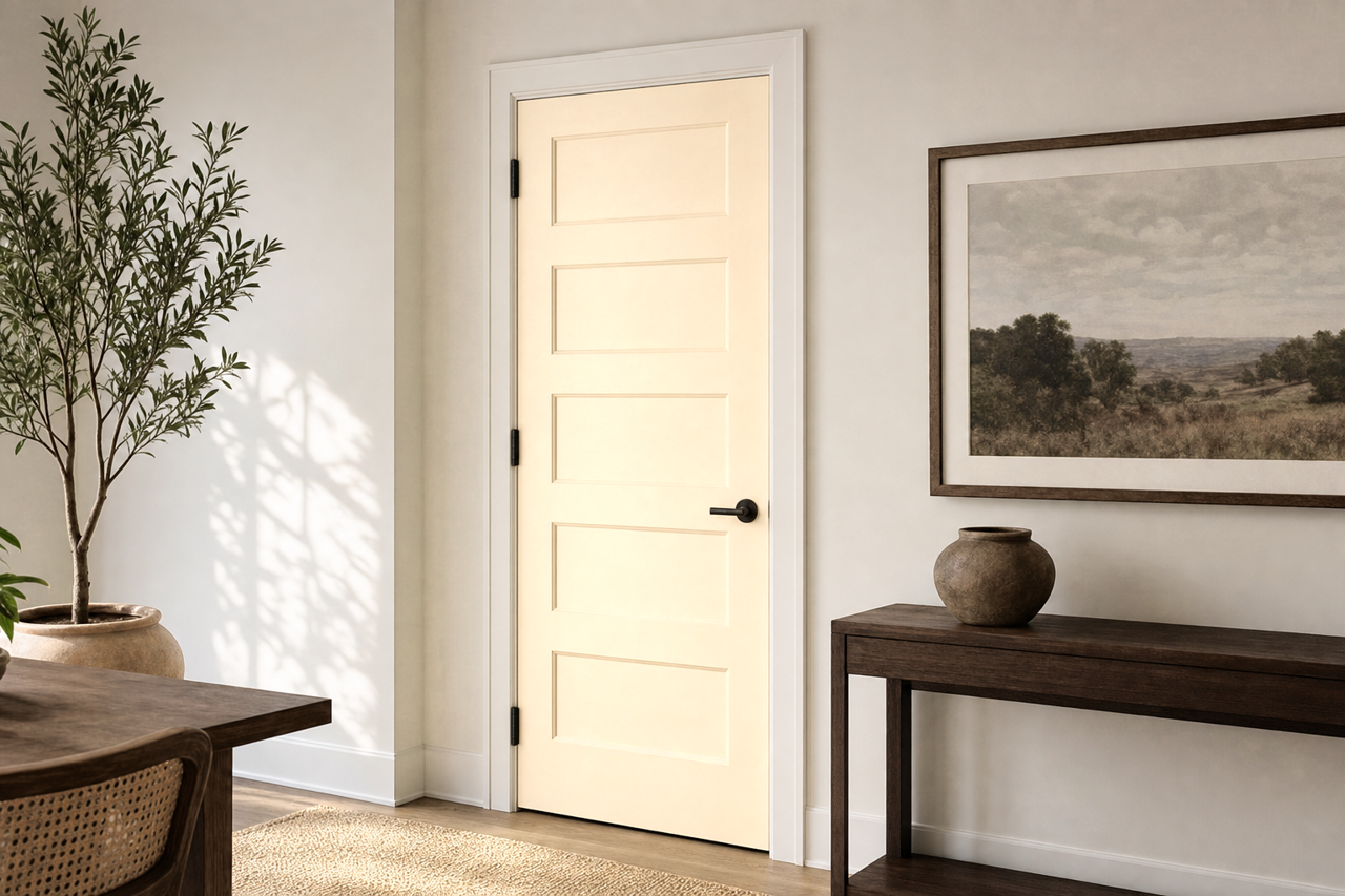 Eaglet Beige by Sherwin-Williams on interior-doors