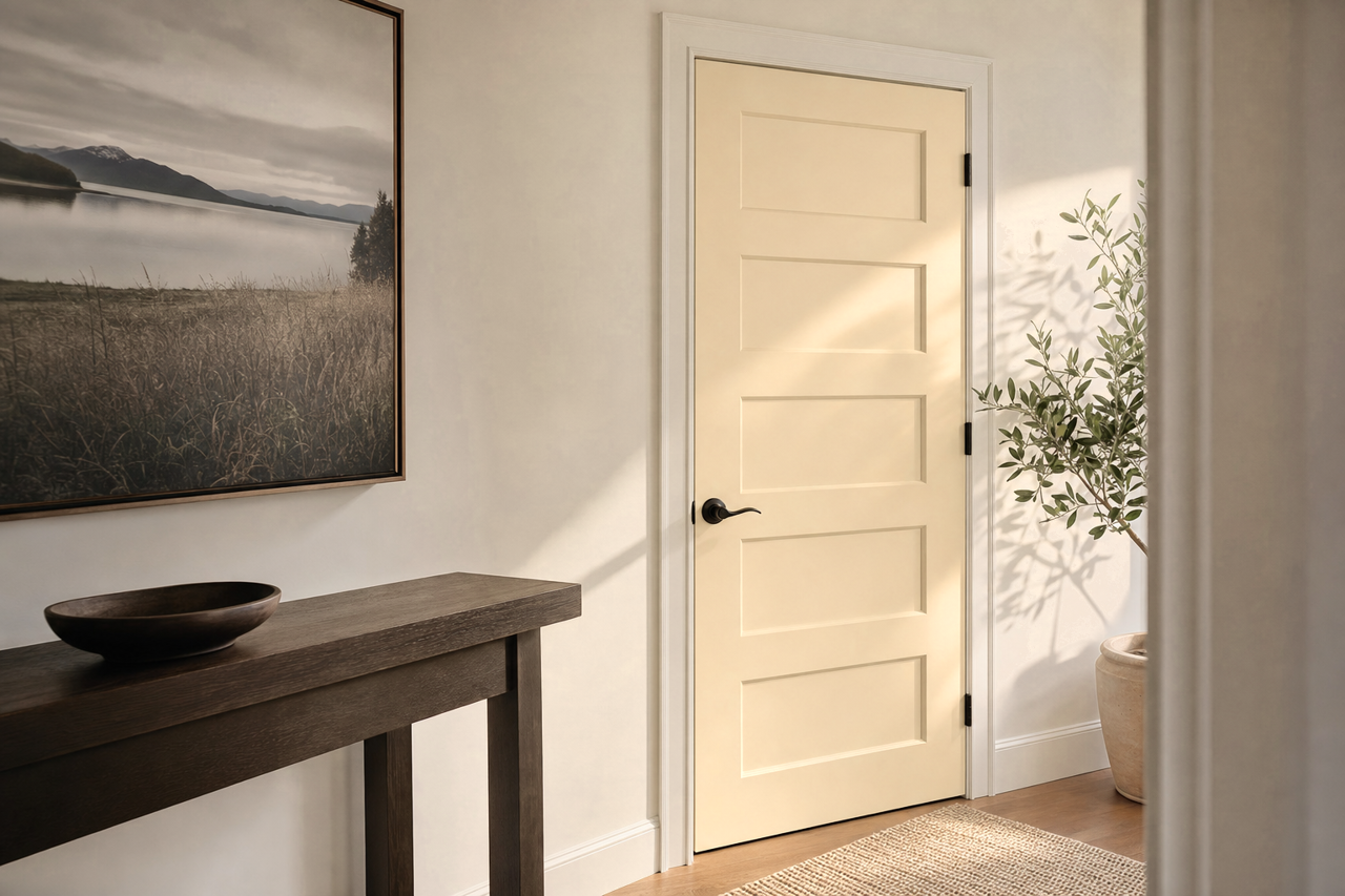 Chopsticks by Sherwin-Williams on interior-doors