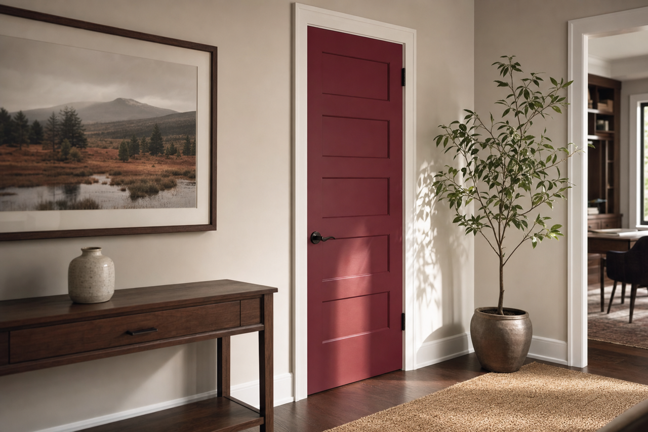 Borscht by Sherwin-Williams on interior-doors